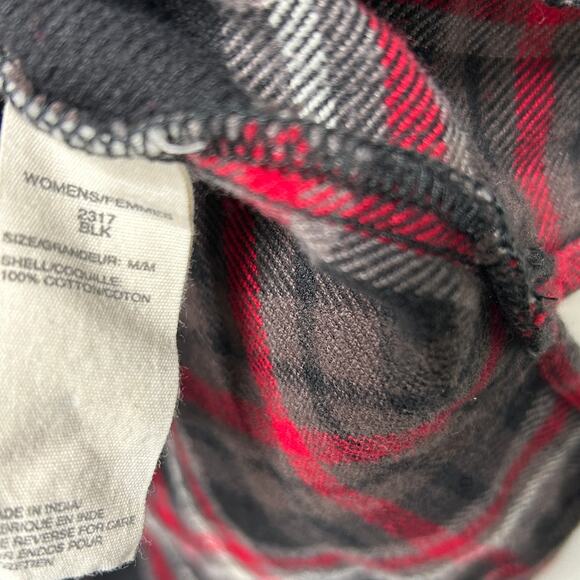 Woolrich Oxbow Bend Plaid Flannel Shirt Jacket Women’s Medium Red Black - Picture 12 of 13